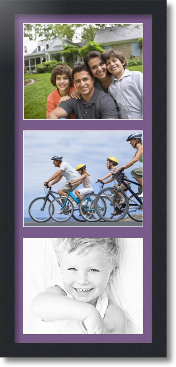 ArtToFrames Collage Photo Picture Frame with 3 - 8x10 inch Openings, Framed in Black with Over 62 Mat Color Options and Plexi Glass (CSM-3926-2156)